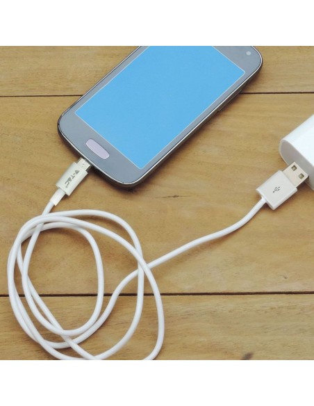 8484-Cavo da Micro-USB a USB-A m Ricarica A Silver Series Colore Bianco-3