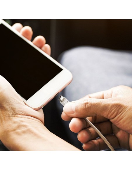 8484-Cavo da Micro-USB a USB-A m Ricarica A Silver Series Colore Bianco-4