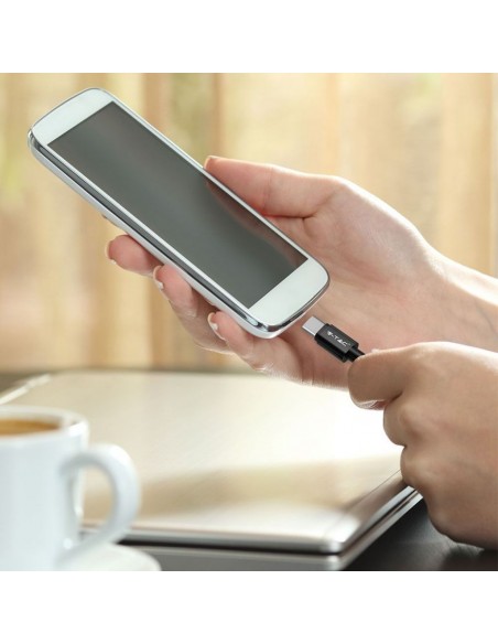 8488-Cavo da Micro-USB a USB-A m Ricarica Rapida A Platinum Series Cavo Antigroviglio in Corda Colore Nero-4