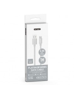 8489-Cavo da Micro-USB a USB-A m Ricarica Rapida A Platinum Series Cavo Antigroviglio in Corda Colore Argento-1 2