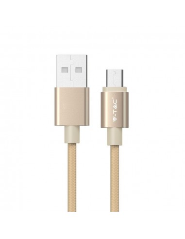 8490-Cavo da Micro-USB a USB-A m Ricarica Rapida A Platinum Series Cavo Antigroviglio in Corda Colore Oro-1