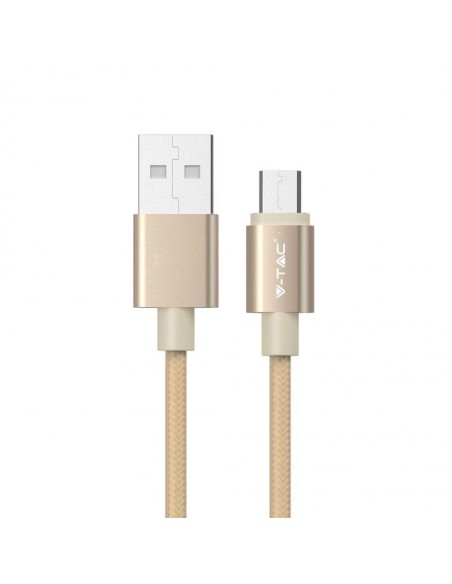 8490-Cavo da Micro-USB a USB-A m Ricarica Rapida A Platinum Series Cavo Antigroviglio in Corda Colore Oro-1