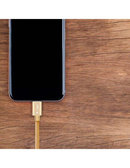 8490-Cavo da Micro-USB a USB-A m Ricarica Rapida A Platinum Series Cavo Antigroviglio in Corda Colore Oro-5