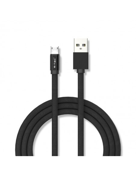 8494-Cavo da Micro-USB a USB-A m Ricarica Rapida A Ruby Series Cavo Antigroviglio in Corda Colore Nero-1