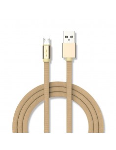 8495-Cavo da Micro-USB a USB-A m Ricarica Rapida A Ruby Series Cavo Antigroviglio in Corda Colore Oro-1