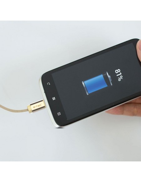 8495-Cavo da Micro-USB a USB-A m Ricarica Rapida A Ruby Series Cavo Antigroviglio in Corda Colore Oro-4