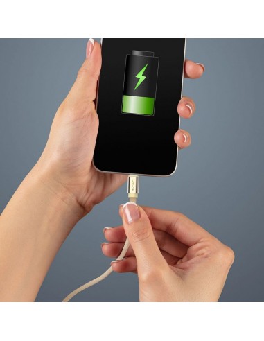 8495-Cavo da Micro-USB a USB-A m Ricarica Rapida A Ruby Series Cavo Antigroviglio in Corda Colore Oro-5