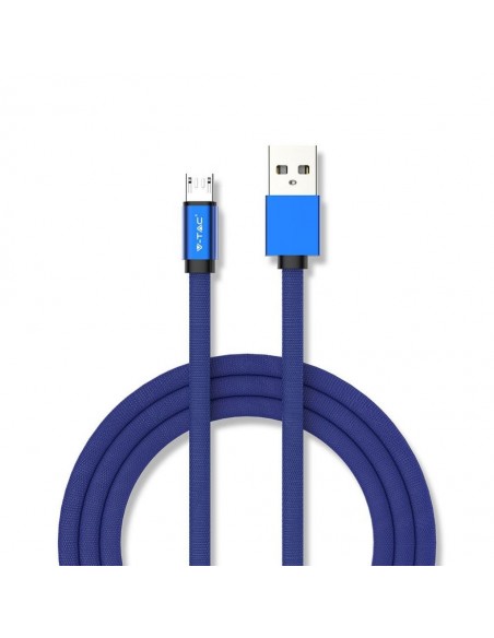 8496-Cavo da Micro-USB a USB-A m Ricarica Rapida A Ruby Series Cavo Antigroviglio in Corda Colore Blu-1