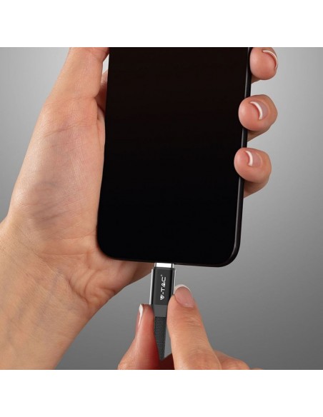 8498-Cavo da USB Tipo-C a USB-A m Ricarica Rapida A Ruby Series Cavo Antigroviglio in Corda Colore Nero-3