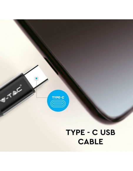 8498-Cavo da USB Tipo-C a USB-A m Ricarica Rapida A Ruby Series Cavo Antigroviglio in Corda Colore Nero-7