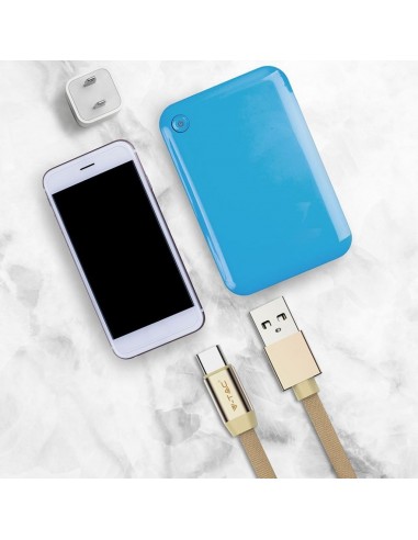 8499-Cavo da USB Tipo-C a USB-A m Ricarica Rapida A Ruby Series Cavo Antigroviglio in Corda Colore Oro-5