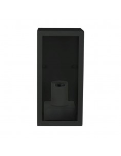 8517-Lampada LED da Giardino Quadrata con Portalampada E Max  Corpo Nero Opaco Copertura in Vetro IP-1