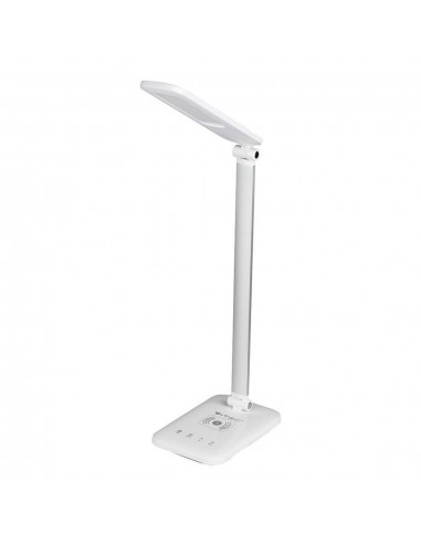 8519-Lampada LED da Tavolo  Multifunzione  in  con Caricatore Wireless Colore Bianco-3