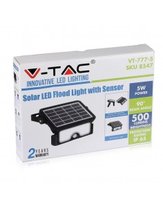 8547-Lampada LED Solare da Muro a Batteria  LED con Sensore di Movimento e Crepuscolare a Basi Inclinabili  -1 2