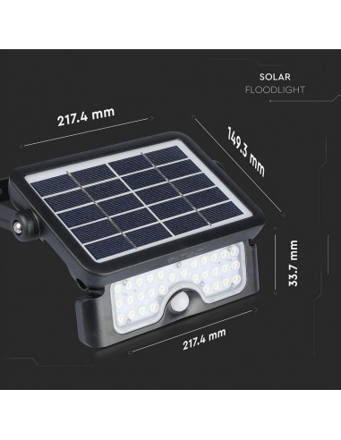 8547-Lampada LED Solare da Muro a Batteria  LED con Sensore di Movimento e Crepuscolare a Basi Inclinabili  -3