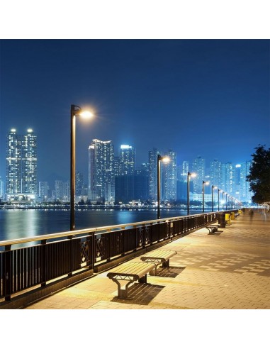 8549-Armatura Stradale LED SMD  con Pannello Solare Colore Nero  -4