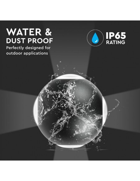 8553-Lampada LED da Muro Sferica  LED COB  Colore Bianco  -7