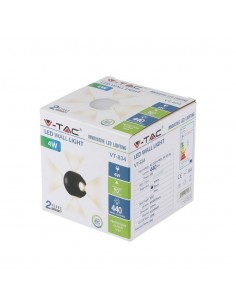 8554-Lampada LED da Muro Sferica  LED COB  Colore Nero  -1 2