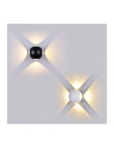 8554-Lampada LED da Muro Sferica  LED COB  Colore Nero  -5