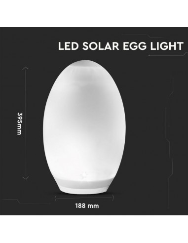 8557-Lampada Solare LED a Forma di Uovo -2