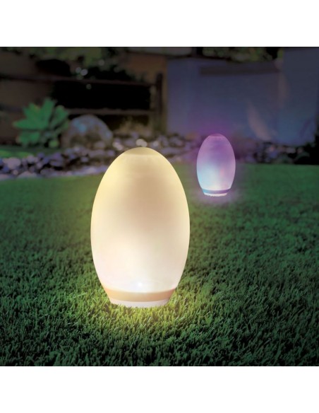 8557-Lampada Solare LED a Forma di Uovo -4