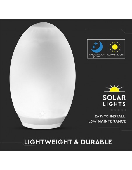 8557-Lampada Solare LED a Forma di Uovo -5