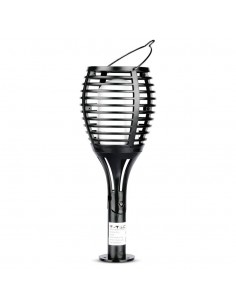 8558-Lampada Solare LED a Forma di Torcia Effetto Fiamma -1