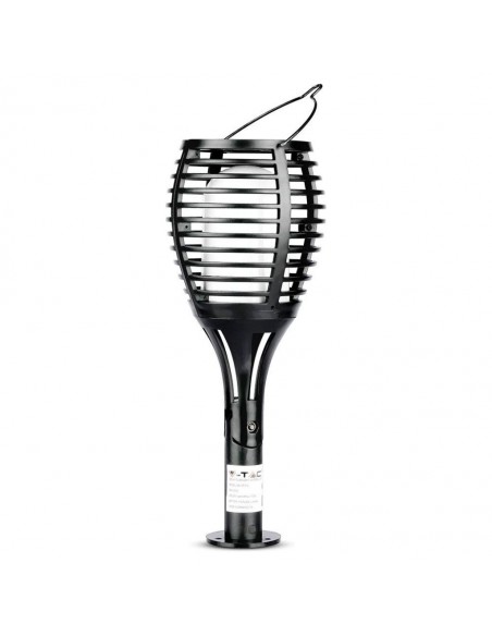 8558-Lampada Solare LED a Forma di Torcia Effetto Fiamma -1