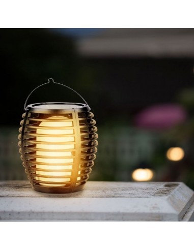 8558-Lampada Solare LED a Forma di Torcia Effetto Fiamma -3