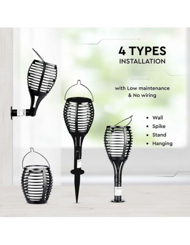 Lampada Solare LED a Forma di Torcia...