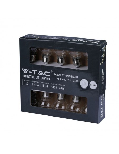 8559-Catenaria m LED Solare con  Attacchi E IP-2