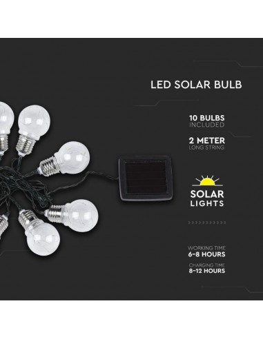 8559-Catenaria m LED Solare con  Attacchi E IP-3