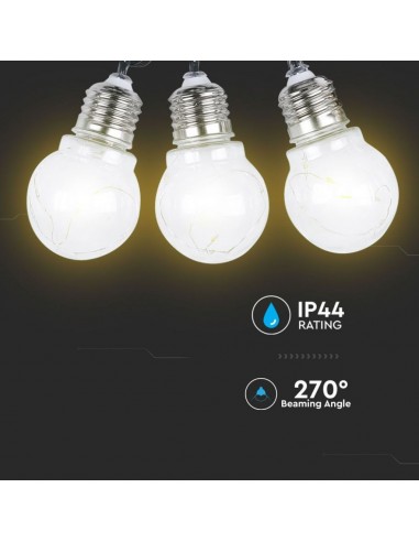 8559-Catenaria m LED Solare con  Attacchi E IP-4