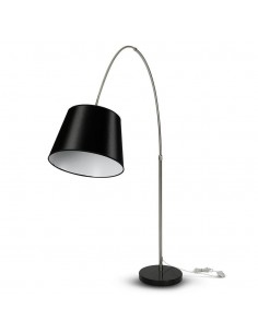 8564-Piantana LED Ricurva con Portalampada E Max  Colore Nero h cm-1