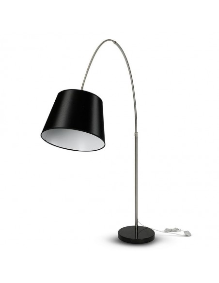 8564-Piantana LED Ricurva con Portalampada E Max  Colore Nero h cm-1