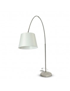 8565-Piantana LED Ricurva con Portalampada E Max  Colore Bianco h cm-1