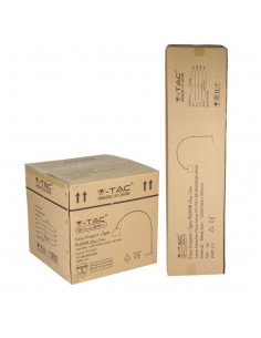 8565-Piantana LED Ricurva con Portalampada E Max  Colore Bianco h cm-1 2