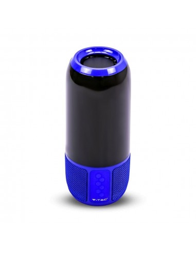 8569-Lampada LED da Tavolo  LED  Multifunzione Speaker Bluetooth USB e TF CARD Colore Blu con Luci RGB-1