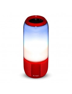 8571-Lampada LED da Tavolo  LED  Multifunzione Speaker Bluetooth USB e TF CARD Colore Rosso con Luci RGB-1