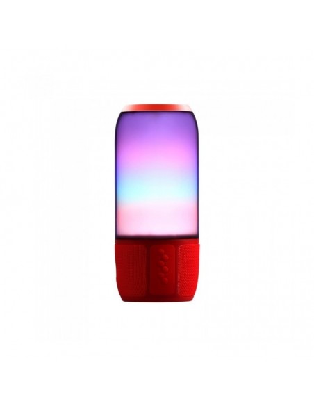 Lampada LED da Tavolo 2 LED 3W Multifunzione Speaker Bluetooth USB e TF CARD Rosso con Luci RGB