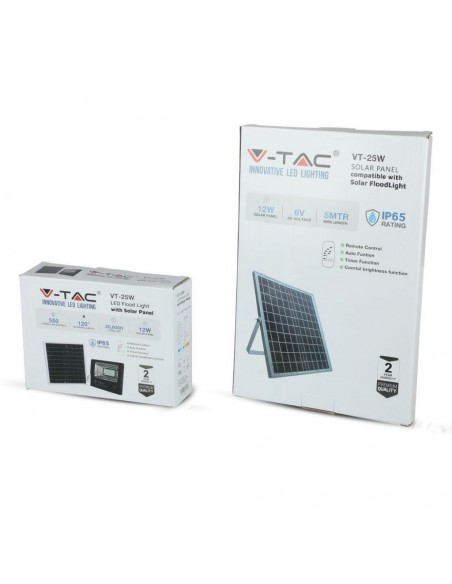 8573-Faro LED con Telecomando e Pannello Solare -2