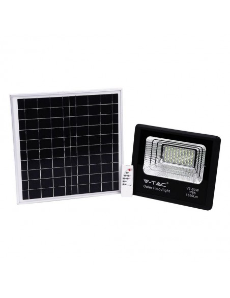 8575-Faro LED con Telecomando e Pannello Solare -1