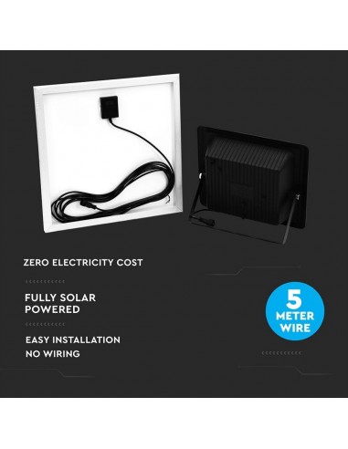 8575-Faro LED con Telecomando e Pannello Solare -5