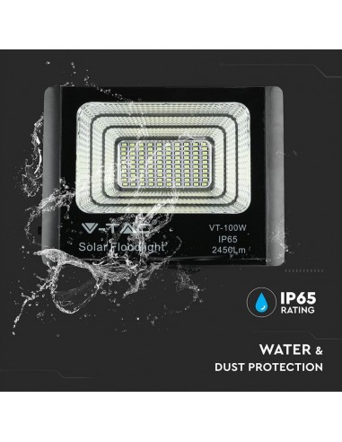 8575-Faro LED con Telecomando e Pannello Solare -6