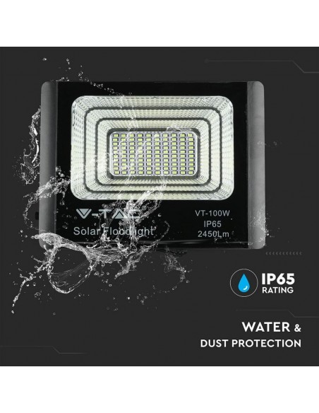 8575-Faro LED con Telecomando e Pannello Solare -6