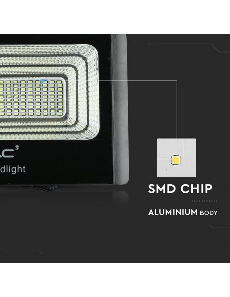 8575-Faro LED con Telecomando e Pannello Solare -7