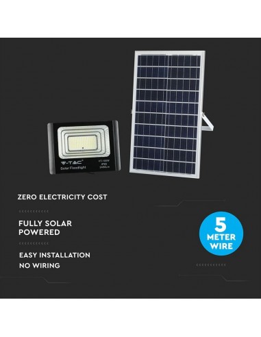 8576-Faro LED con Telecomando e Pannello Solare -6