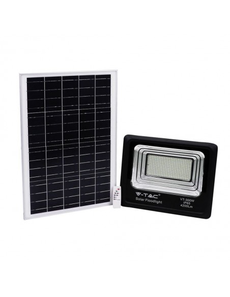 8578-Faro LED con Telecomando e Pannello Solare -1