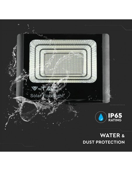 Faro LED con Telecomando e Pannello Solare 50W, Batteria LiFePO4, Funzione Timer, Cavo 5m 4000K Nero IP65