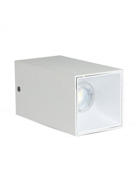 8583-Portafaretto LED Montaggio a Plafone Quadrato GU Corpo Bianco Riflettore Bianco-1